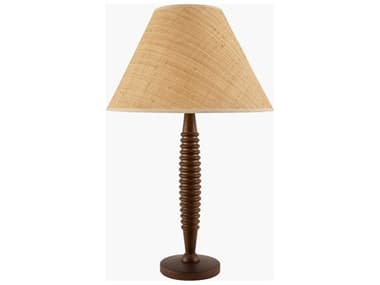 Surya Ziniare Dark Brown Linen Buffet Lamp SYZNI001