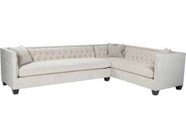 Theodore Alexander Byatt " Wide White Fabric Upholstered Sectional Sofa TAL106489106192