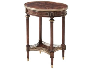 Theodore Alexander Essential 23" Round Wood Louis XVI Fine End Table TAL5005593