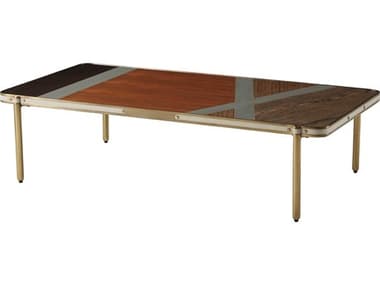 Theodore Alexander Ta Iconic 47" Rectangular Wood Winter Grey Nature Engineered Coffee Table TAL5129027