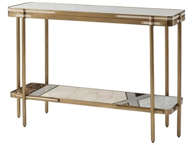 Theodore Alexander Ta Iconic 48" Rectangular Marble Modern Metal Iconic Console Table TAL5325007