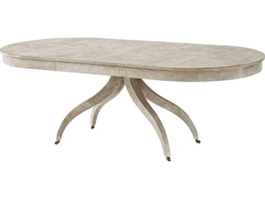 Theodore Alexander Oval Wood Geo Coast Dining Table TAL5402025