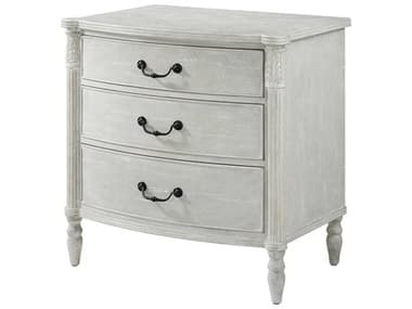 Theodore Alexander Ta Originals 30" Wide 3-Drawers Gray Solid Wood The Middleton Nightstand TAL6005636
