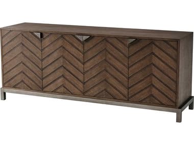 Theodore Alexander Isola 75" Oak Wood Charteris Matte Tungsten Leonardo Sideboard TAL6105630C118