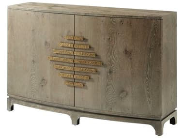 Theodore Alexander 52" Wide Cloudy Bay Ashley Grey Brown Oak Wood Accent Chest TALAC61017