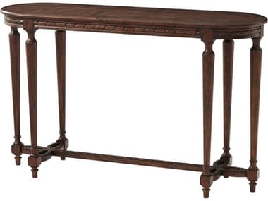 Theodore Alexander Althorp - Victory Oak 54" Oval Wood Jeanne Console Table TALAL53069
