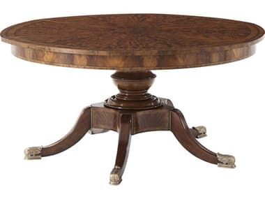 Theodore Alexander Flame Mahogany Veneer / 62'' Wide Round Dining Table TALAL54009