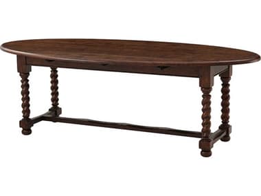 Theodore Alexander Althorp - Victory Oak 91" Oval Wood Emory Dining Table TALAL54057