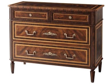 Theodore Alexander Althorp Living History 46" Wide 4-Drawers Brown Mahogany Wood Viscount's Chest of Drawers TALAL60043