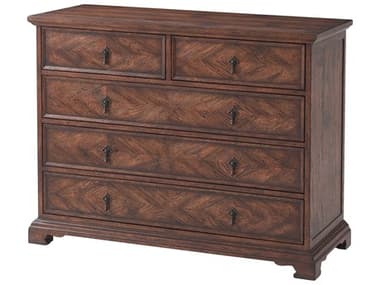 Theodore Alexander Althorp - Victory Oak 46" Wide 5-Drawers Brown Wood Haywood Chest of Drawers TALAL60048