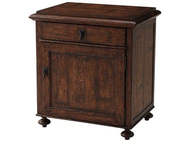 Theodore Alexander Althorp - Victory Oak 26" Wide 1-Drawer Brown Wood Oliver Nightstand TALAL60050