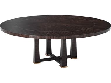Theodore Alexander Alexa Hampton 84" Round Wood Engineered Amara Edward Dining Table TALAXH54001C117