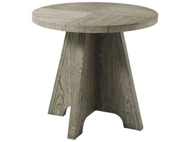 Theodore Alexander The Echoes 28" Round Wood Grey Echo Oak Mill Hill End Table TALCB50043C267