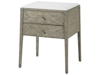 Theodore Alexander The Echoes 23" Wide 2-Drawers Gray Oak Wood Hawkesford Nightstand TALCB50044C267