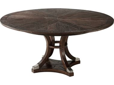 Theodore Alexander The Echoes 64" Round Wood Echo Manor Oak Devereaux Dining Table TALCB54034C075
