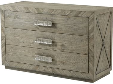 Theodore Alexander The Echoes 54" Wide 3-Drawers Gray Oak Wood Chilton Accent Chest TALCB60018C267
