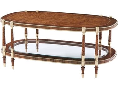 Theodore Alexander Stephen Church 48" Oval Wood Winterize The Timothy Cocktail Table TALSC51016