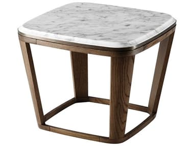 Theodore Alexander Steve Leung 19" Square Marble Caribbean Cask Converge End Table TALSLD50008