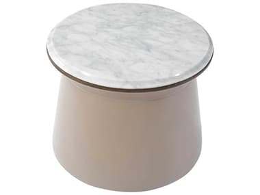Theodore Alexander Steve Leung 19" Round Marble Contour End Table TALSLD50016