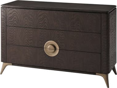 Theodore Alexander Steve Leung 54" Wide 3-Drawers Brown Beech Admire Chest of Drawers TALSLD60002