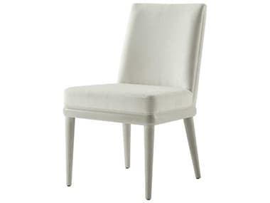Theodore Alexander Essence Solid Wood White Fabric Upholstered Side Dining Chair TALTA400391CNC