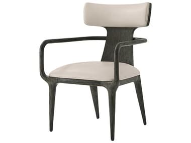Theodore Alexander Repose Black Fabric Upholstered Arm Dining Chair TALTA410252BHF