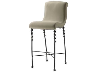Theodore Alexander High Fashion Peppercorn Leather Upholstered Fiona Bar Stool TALTA43008QSL
