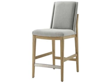 Theodore Alexander High Fashion Dune Nickel Fabric Upholstered Valeria Counter Stool TALTA43015QSF