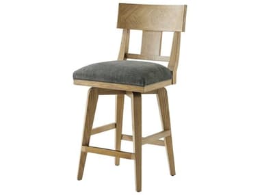 Theodore Alexander High Fashion Dune Fabric Upholstered Jude Swivel Counter Stool TALTA43034QSF
