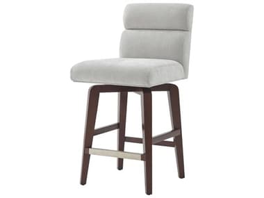Theodore Alexander High Fashion Brooksby Fabric Upholstered Ferra Swivel Counter Stool TALTA43036QSF