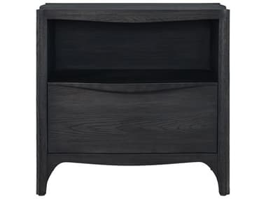 Theodore Alexander Rome 1-Drawer Black Solid Wood Nightstand TALTA50404C395
