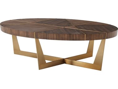 Theodore Alexander Ta Originals 56" Oval Wood Hazelnut Coffee Table TALTA51008