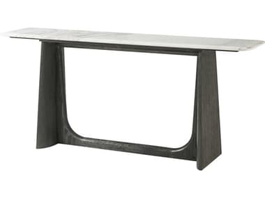 Theodore Alexander Repose 75&quot; Rectangular Marble Charcoal Oak Console Table TALTA53073C325
