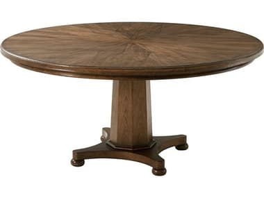 Theodore Alexander Tavel 64" Round Wood Avesta The Soleil Dining Table TALTA54001C147