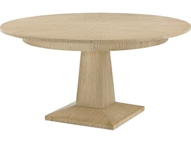 Theodore Alexander Balboa 60" Round Wood Coastal Grey Jupe Dining Table TALTA54170