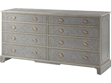 Theodore Alexander Ta - Morning Room 72" Wide Gray Solid Wood Double Dresser TALTA60031