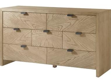 Theodore Alexander Catalina 64" Wide 7-Drawers Beige Solid Wood Double Dresser TALTA60041C306