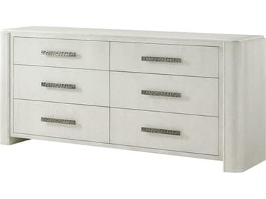 Theodore Alexander Essence 80" Wide 6-Drawers White Solid Wood Double Dresser TALTA60103C336