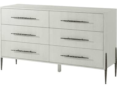 Theodore Alexander Essence 64" Wide 6-Drawers White Solid Wood Double Dresser TALTA60105C336