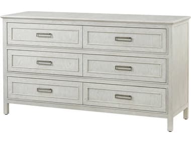 Theodore Alexander Surrey 64" Wide 6-Drawers White Solid Wood Double Dresser TALTA60151C375