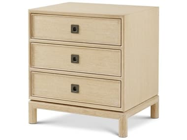 Theodore Alexander Montauk 3-Drawers Natural Oak Wood Nightstand TALTA60181C402