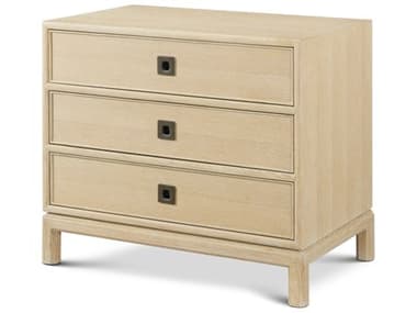 Theodore Alexander Montauk 3-Drawers Natural Oak Wood Nightstand TALTA60187C402