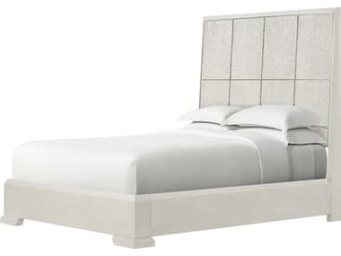 Theodore Alexander Essence Opal White Solid Wood Queen Platform Bed TALTA82055C336