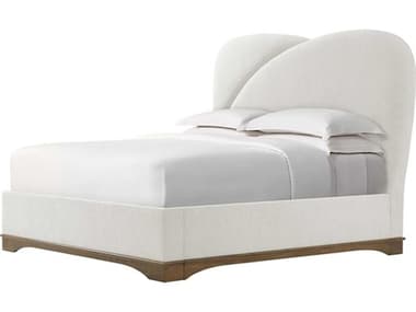 Theodore Alexander Origins Landmark White Sycamore Wood Upholstered Queen Platform Bed TALTA820721CQN