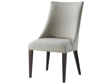 Theodore Alexander Ta Studio Beech Wood Black Fabric Upholstered Adele Side Dining Chair TALTAS400041BFV