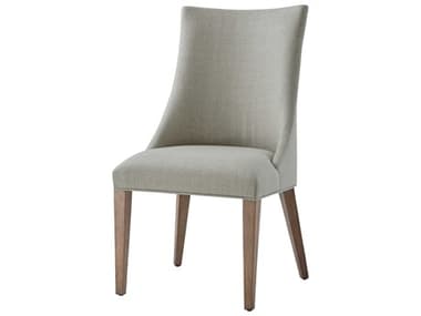 Theodore Alexander Ta Studio Beech Wood Beige Fabric Upholstered Adele Side Dining Chair TALTAS400041BFW
