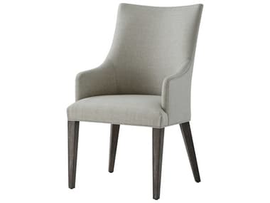 Theodore Alexander Ta Studio Beech Wood Black Fabric Upholstered Adele Arm Dining Chair TALTAS410041BFV
