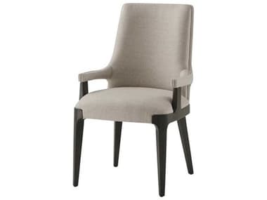 Theodore Alexander Ta Studio Beech Wood Black Fabric Upholstered Dayton Arm Dining Chair TALTAS410081BFD