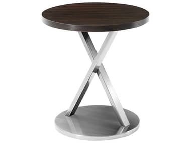 Theodore Alexander 21" Round Wood Ossian Delaney End Table TALTAS50026C097