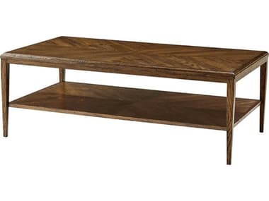 Theodore Alexander Nova 50" Rectangular Wood Undertier Shelf Cocktail Table TALTAS51061C254